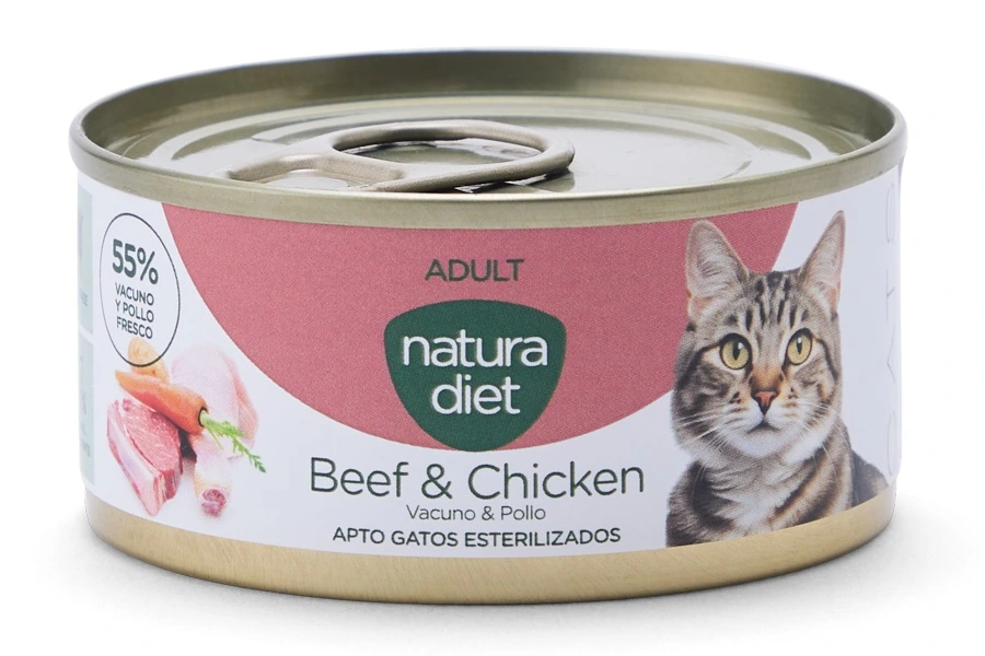 Natura Diet Vådfoder Cat Adult Beef and Chicken 85 g